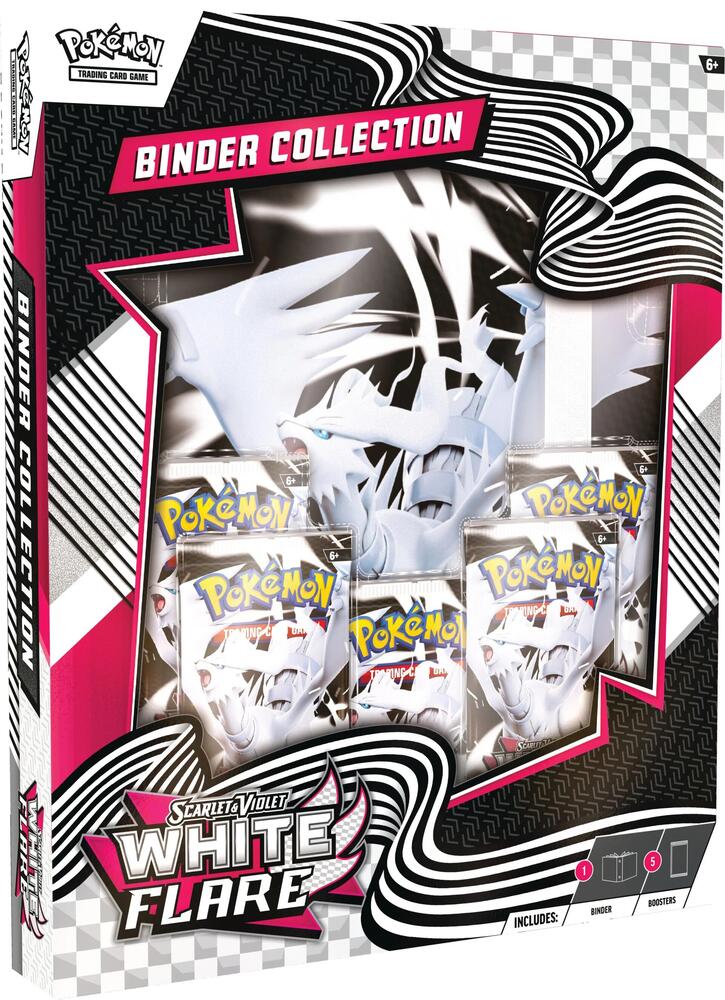 white flare binder collection